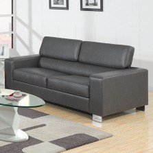 Idf-6336gy-s Makri Gray Bonded Leather Sofa