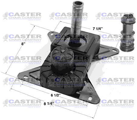 8.25 In. Replacement Swivel & Tilt For Caster Chairs With Plastic Bushing