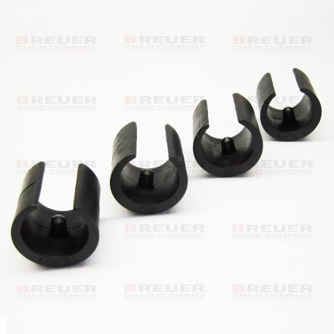 1 In. Chair Replacement Single Prong U-shape Plastic Caps - Set Of 4