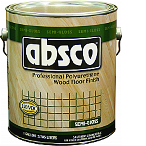 Absolute Coatings 89521 1 Gallon Semi Gloss Absco Polyurethane Wood Floor Stain Stain