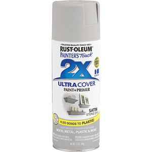 Corp 249855 12 Oz. Satin Stone Gray Painters Touch 2x Ultra Cover Spray