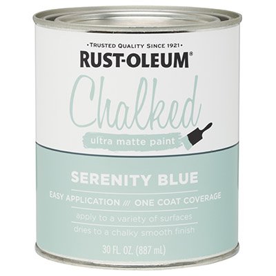 Rustoleum 285139 1 Quart, Serentity Blue Chalked Paint