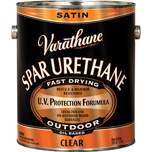 9332 1 Gallon - Satin Classic Clear Oil Based Outdoor Spar Urethane 350 Voc