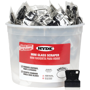 Hyde Mfg 49515 Mini Glass Scraper Uncarded Bucket Pack Of 100