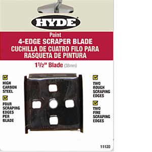Hyde Mfg 11120 1.5 In. 4-edge Scraper Replacement Blade