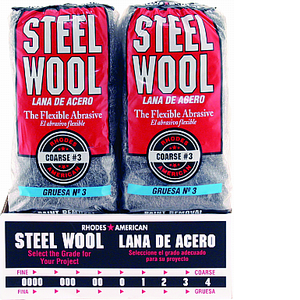 Rhodes American 106606-06 No.3 Steel Wool Poly Sleeve - 16 Pad