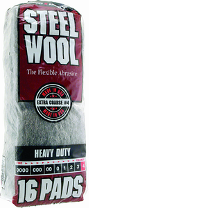 Rhodes American 106607-06 No.4 Steel Wool Poly Sleeve - 16 Pad