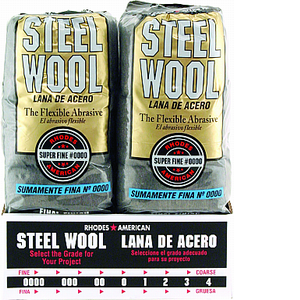Rhodes American 106600-06 Steel Wool Poly Sleeve - 16 Pad
