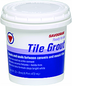 12861 Ready-to-use Tile Grout, White, Pint