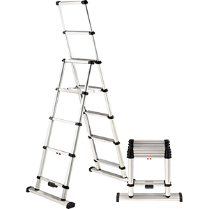 10 Es Reach Telescopic A-frame Ladder - 10 Ft.