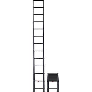 1600 Et Reach Black Tactical Telescopic Extension Ladder - 16 Ft.