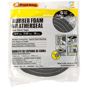 Thermwell R734h Frost King Black Foam Tape, 10 Ft.