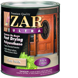 341 1 Quart, Satin Zar Ultra Fast Drying Exterior Polyurethane