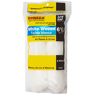 44320 6.5 X 0.75 In. White Woven Roller Cover, 2 Pack