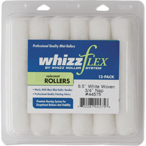 44575 6 X 0.75 In. White Flex Woven Roller Cover, 12 Pack