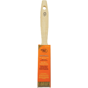 356 1 In. 100 Percent White Bristle Beavertail Handle Brush
