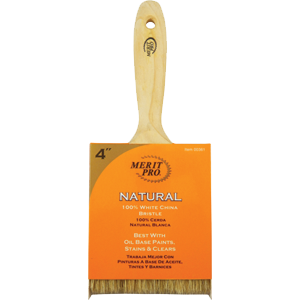 361 4 In. 100 Percent White Bristle Beavertail Handle Brush