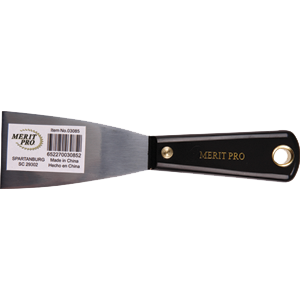 3075 1 In. Putty Knife With Black Plastic Handle - Metal