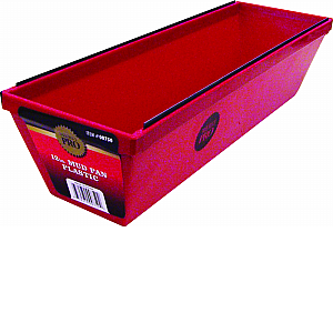 750 12 In. Red Plastic Mud Pan - Red