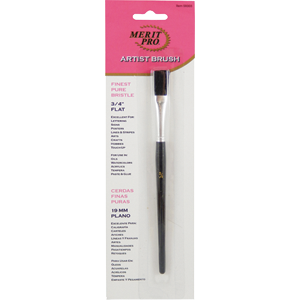 3 0.75 In. Finest Flat Pure Bristle Artist Brush