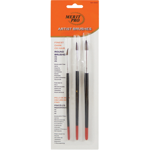 UPC 652270000077 product image for 7 Finest Round Dark Ox Hair Artist Brush Assortment - 3 Piece | upcitemdb.com