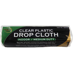 376 9 X 12 Ft. 1 Mil. Dynamic Clear Rolled Drop Cloth