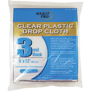386 9 X 12 Ft. 3 Mil. Dynamic Plastic Drop Cloths