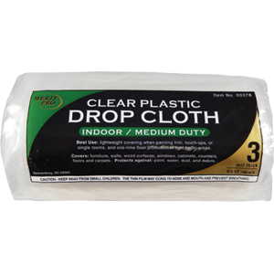 378 9 X 12 Ft. 3 Mil. Dynamic Clear Rolled Drop Cloth