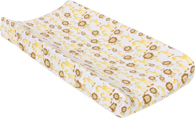 8542 Giraffes And Lions Muslin Changing Pad Cover