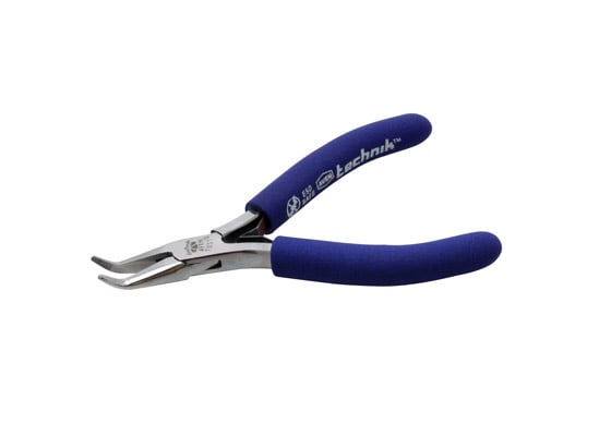 10310 Serrated Jaws Bent Nose Pliers - 4.5 Inch