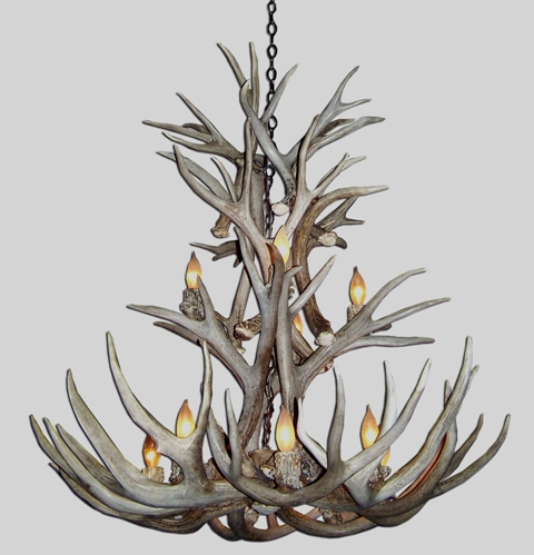 Cdn Antler Design Unsrmdca-m 27-28 In. Real Antler Chandelier, Medium