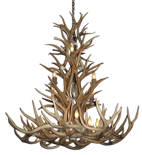 Cdn Antler Design Unsrmtsp-l 38-40 In. Real Antler Chandelier, Large