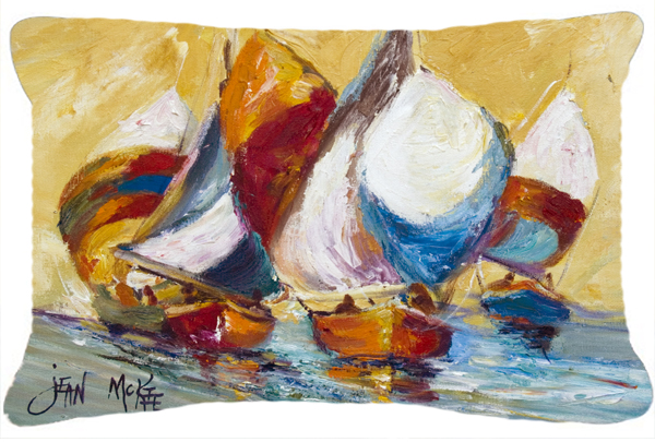 Jmk1029pw1216 Boat Race Canvas Fabric Decorative Pillow