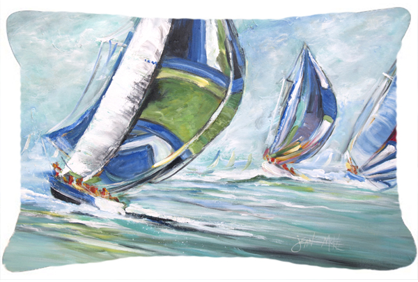 Jmk1030pw1216 Boat Race Canvas Fabric Decorative Pillow
