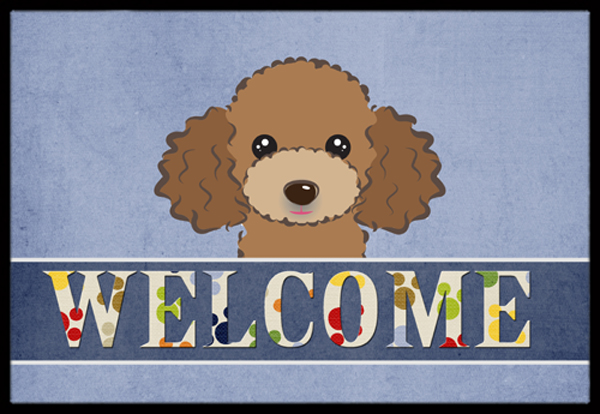 UPC 766191809562 product image for Chocolate Brown Poodle Welcome Indoor & Outdoor Mat- 24 x 36 in. | upcitemdb.com