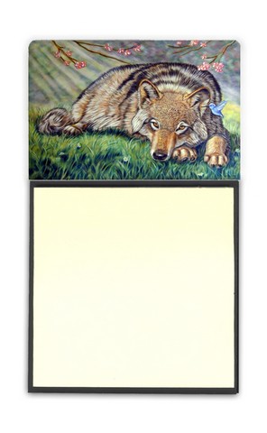 7356sn Wolf And Hummingbird Sticky Note Holder