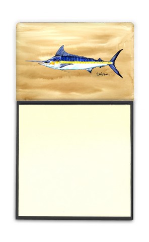 8754sn Swordfish On Sandy Beach Sticky Note Holder