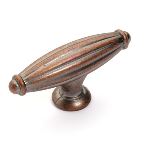 Super Saver Fluted Cabinet Knob, Antique Copper