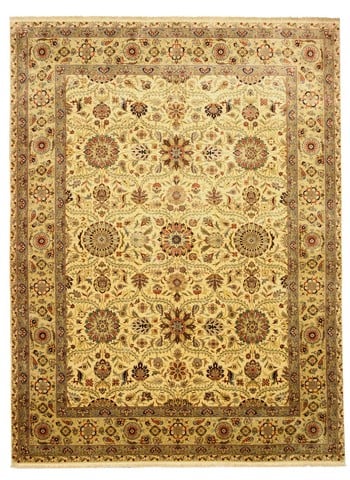 9004 9 X 12 Ft. One-of-a-kind Ivory Hand Knotted New Zealand Wool Tabriz Rug