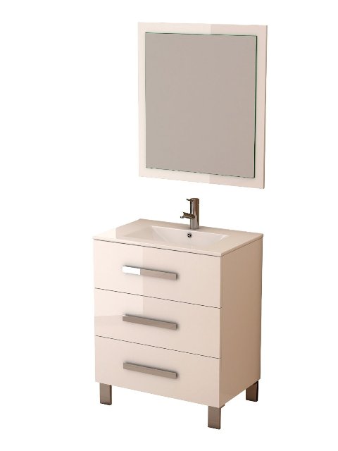 Libra 27 Inch White Modern Bathroom Vanity Wall Mount With White Integrated Porcelain Sink