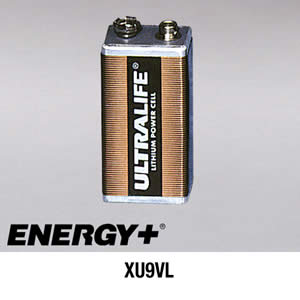 Compatible with Ultralife XU9VL 9 Volt Size Lithium Battery - 9.0V 1200mAh