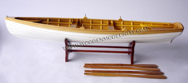 Fb0053p Boston Whitehall Tender Clinker Hull Wooden Model Traditional Boat