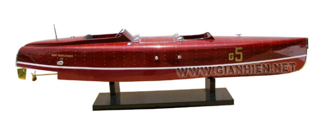 Sb0030p-90 Baby Bootlegger Wooden Model Speed Boat