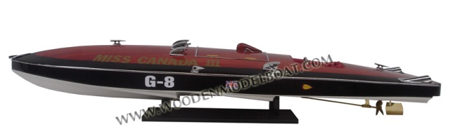 Sb0044p Miss Canada Iii Wooden Model Speed Boat