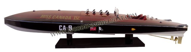 Sb0085p Miss Canada Iv Wooden Model Speed Boat
