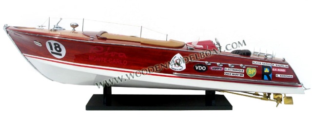 Sb5912p Super Riva Zoom Wooden Model Speed Boat