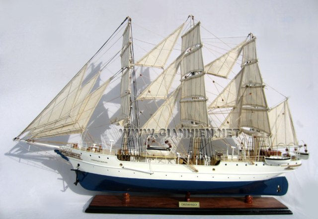 Ts0017p-60 Christian Radich Wooden Model Tall Ship