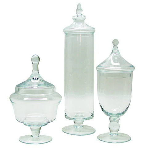 Collection 48-533 Kemper Glass Jars - Set Of 3