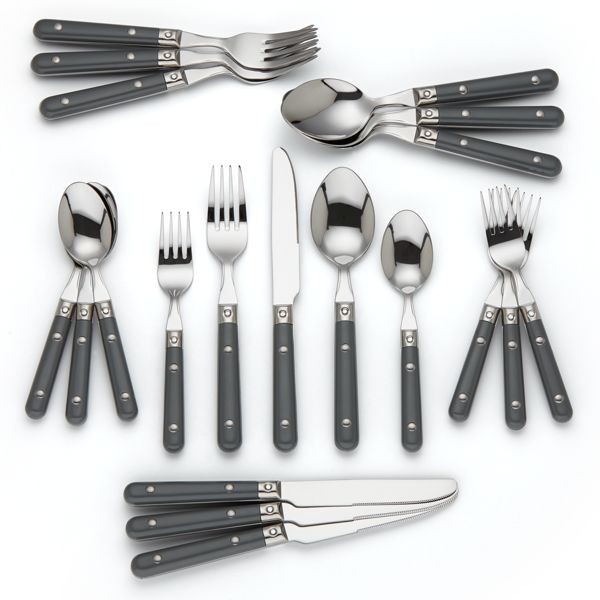 UPC 732316764870 product image for Dansk 855645 Burbs Slate Flatware Set - 20 Piece | upcitemdb.com