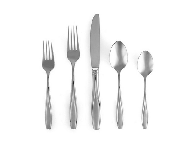 6053623 Tulip Frosted Flatware 5 Piece Place Set
